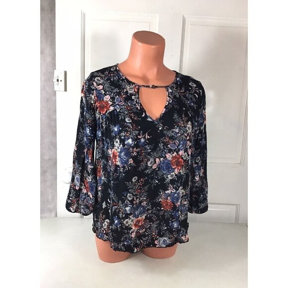 American Eagle Outfitters Floral Blouse Womens XS - Picture 1 of 4